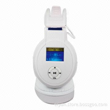 Wireless Stereo Headphone with Built-in MP3 Player, FM Radio, Battery, OEM Order Welcomed
